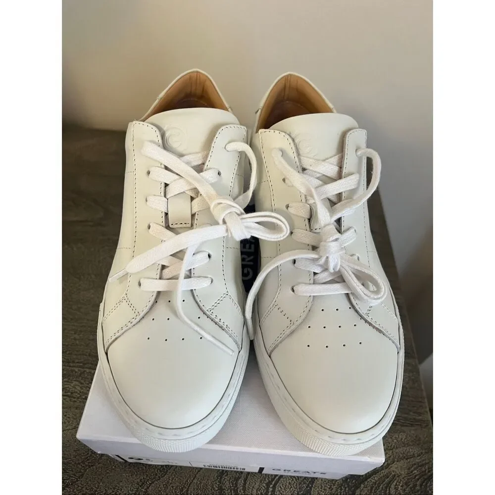 Greats “The Royale” Premium Low Top Leather Sneakers – White/White